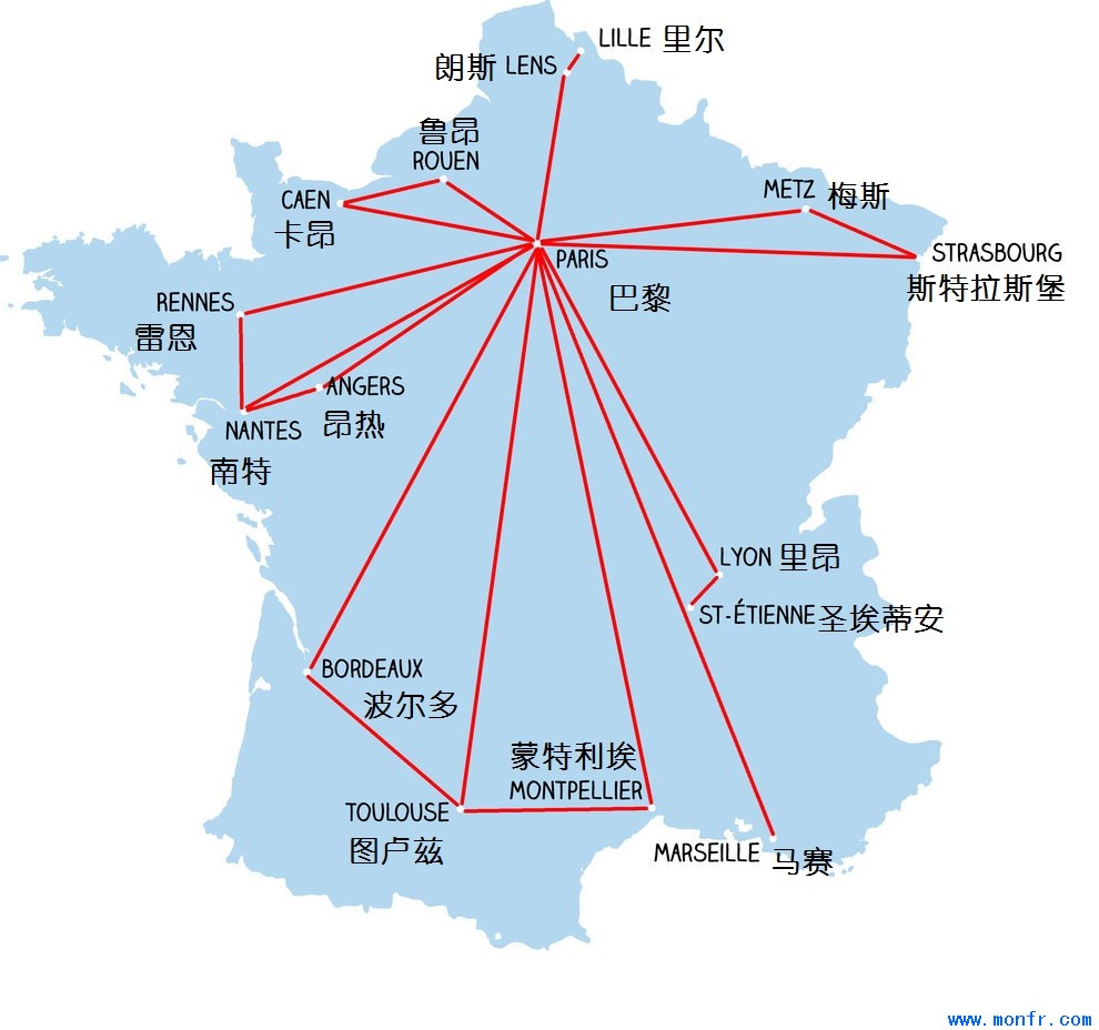 法中新闻:法国人自己眼中的法国地图:暴露了什么……